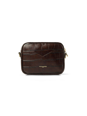 Refurbished Madison Mini Bag - Chocolate Croc Print