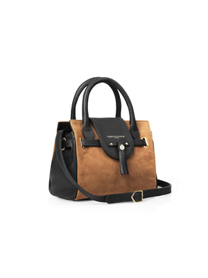 The Mini Windsor Handbag - Tan &amp; Black