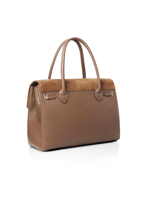 The Loxley Shoulder Bag - Tan Suede