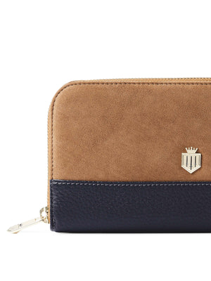 The Salisbury Purse - Tan &amp; Navy