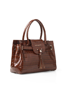 The Windsor Handbag - Conker Leather