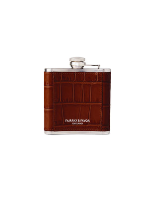 Westminster Hip Flask - Conker Brown