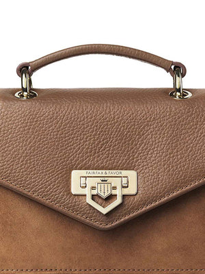 The Loxley Mini Cross Body Bag - Tan Suede