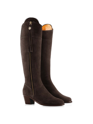 The Heeled Regina (Chocolate) Sporting Fit - Suede Boot