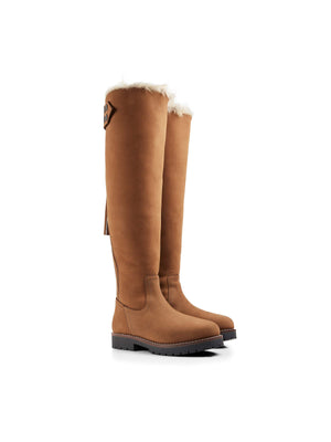 The Over The Knee Verbier (Tan) - Nubuck Boot