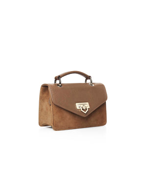 The Loxley Mini Cross Body Bag - Tan Suede