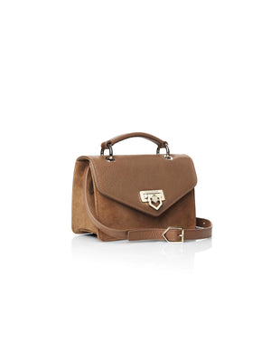 The Loxley Mini Cross Body Bag - Tan Suede